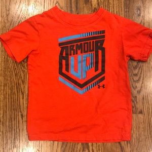 Red Under Armour shirt